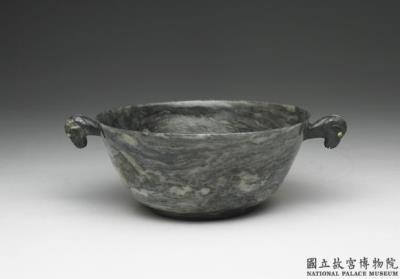 图片[2]-Jade bowl with two ram’s head handles, Muslim border regions-China Archive